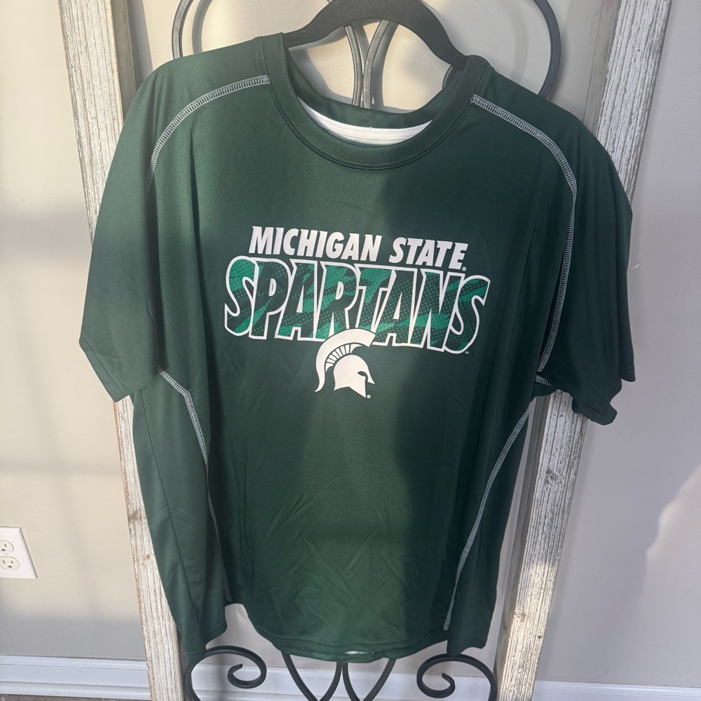 Michigan State University MSU Spartans Green ProEdge Men’s T-Shirt Size‎ XL